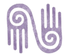 Perfect Pressure Massage and Reflexology Purple Hand Logo